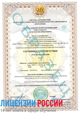 Образец сертификата соответствия Бор Сертификат OHSAS 18001